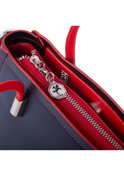 Kadın Mini El ve Çapraz Çanta Lacivert Kırmızı fırsatları