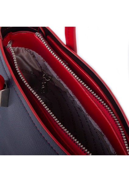 Kadın Mini El ve Çapraz Çanta Lacivert Kırmızı indirimleri