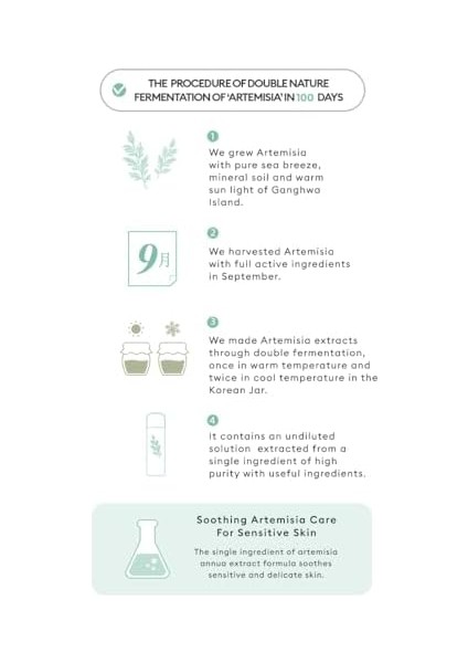 Mıssha Hassas Ciltler Için Kızarıklık Karşıtı Bakım Sunan Konsantre Ampul Artemisia Calming Ampouler 75ML