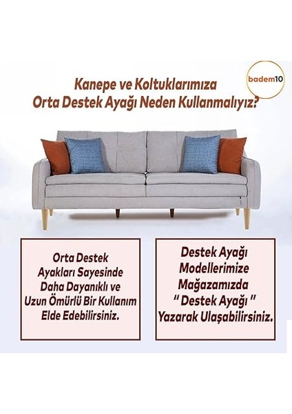 Ahşap Mobilya Koltuk Kanepe Sehpa Masa Ayağı Ayakları M8 Civatalı 15 cm + Bağlantı Aparatlı 8'li Set indirimleri