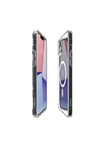 iPhone 14 / 13 ile Uyumlu Kılıf Crystal Hybrid Magfit Magsafe Özellikli White - ACS04682 modelleri