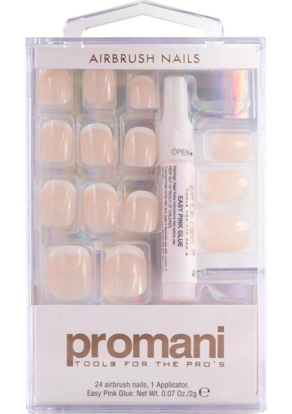 Promani Ince French Takma Tırnak Kiti Pembe PR-5011