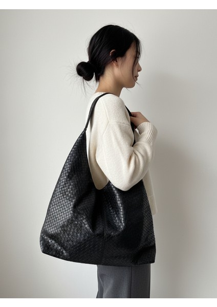 Aria Örgü Desen Geniş Omuz Çantası fiyatları