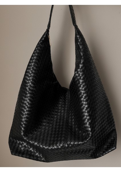 Aria Örgü Desen Geniş Omuz Çantası modelleri