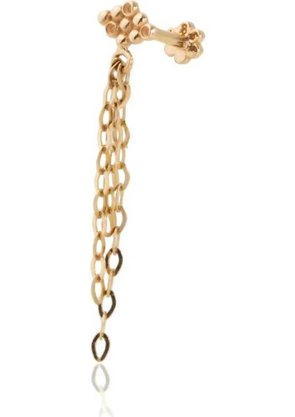 Altı Top Ucunda Sallantılı Zincir Tragus Piercing