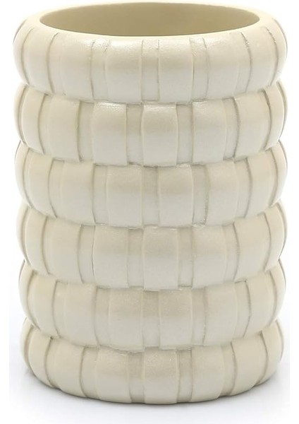 Diş Fırçalık Örgü Krem Model Poliresin modelleri