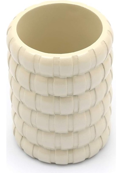 Diş Fırçalık Örgü Krem Model Poliresin fırsatları