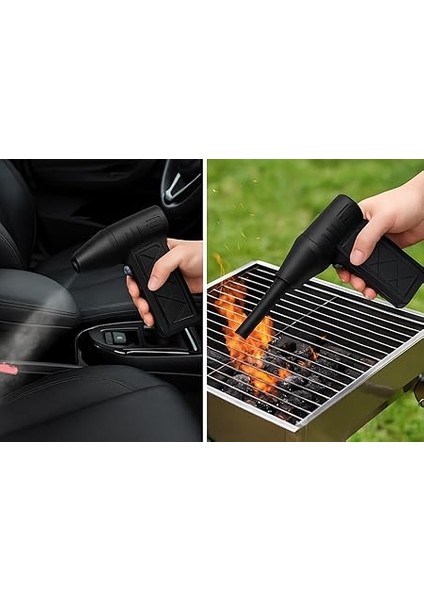 130000 Rpm Mini Turbo Jet Hava Üfleyici Süpürge 2in1 Araba, Klavye Temizle, Mangal Veya Serinleme Taşınabilir Mini Fan El Tipi 4 Modlu Fan Seviyesi Şarj Edilebilir 4000MAH Fzm-01 (Siyah) modelleri