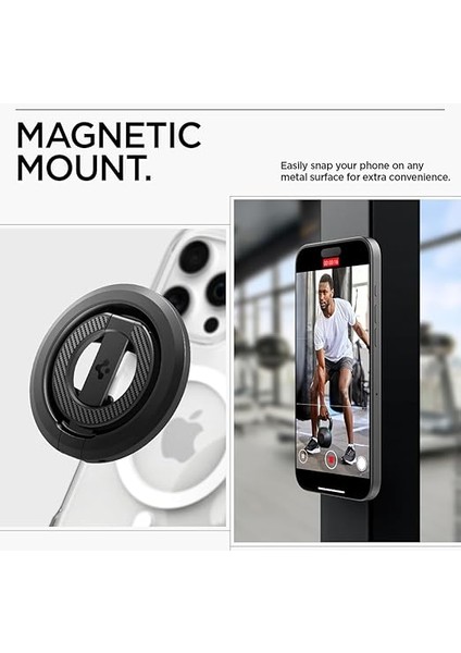 Magfit O-Mag iPhone Için Çift Taraflı Manyetik Telefon Tutucu Magsafe Özellikli Ring/şişe Açacağı Siyah - AMP08822 modelleri