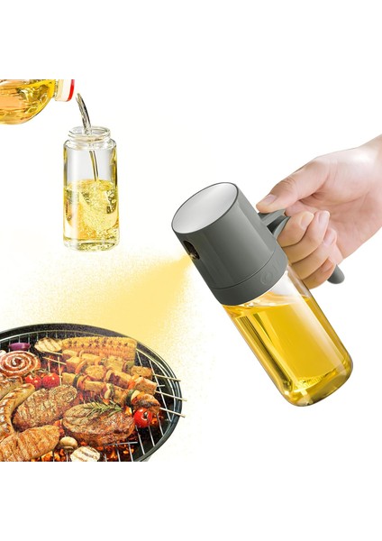 Yağ Püskürtme Şişesi, 250 ml Yağ Püskürtücü, Hava Fritözünde Pişirmek Için, Sızdırmaz Cam Zeytinyağı Şişesi, Salata Pişirmek Için, Izgara, Mutfak, Pişirme Gereçleri