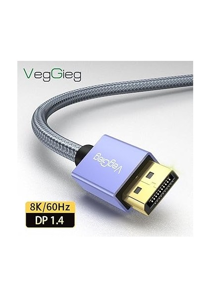 8K/60Hz 4K/165Hz 2K/240Hz Displayport 1.4 Kablo 1.5 Metre fiyatları