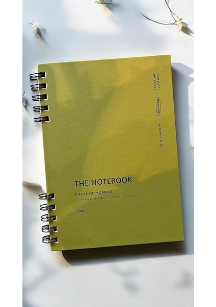 Tanıtım Spiralli 80 Yaprak Çizgili A5 Defter, Not Defteri, Okul Defteri, 4 Farklı Renk Seçeneği (03 Olive Green)