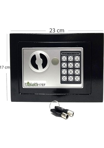 Elektronik Şifreli ve Anahtarlı Otel Ev Tipi Orta Boy Para Kasası 17EF fiyatları