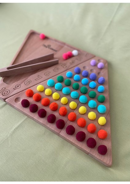 Eğitici Oyuncak Montessori Ahşap Sayı ve Renk Eşleştirme Oyunu fırsatları
