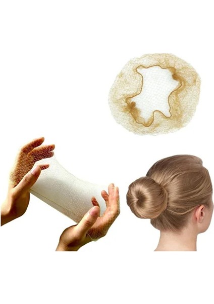 Görünmez Saç Topuz Filesi 24 Adet Sarı