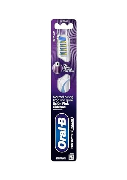 Oral-B Pro-3dwhite Pulsar Beyazlık Pilli Diş Fırçası, Orta Sertlik