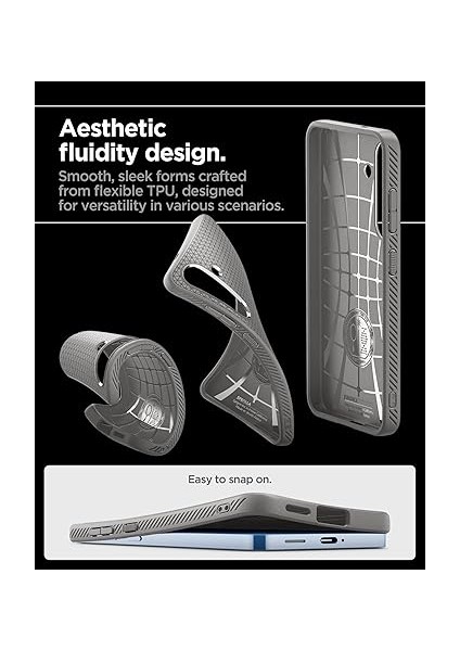 Galaxy S25 Ince Kılıf Liquid Air Hava Kanalı Teknolojisi™ Askeri Sınıf Koruma Marble Gray Dokulu Yüzey Kapak - ACS09404 indirimleri