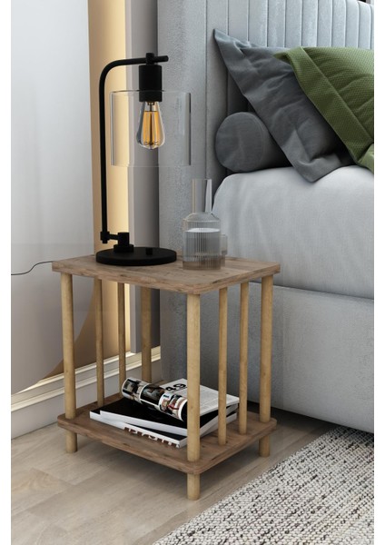 Atlantik Çam Çok Amaçlı Yan Sehpa - Yatak Başı Komidin