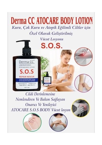 Derma cc Laboratories S.o.s Ultra Besleyici Vücut Losyonu 500 ml modelleri