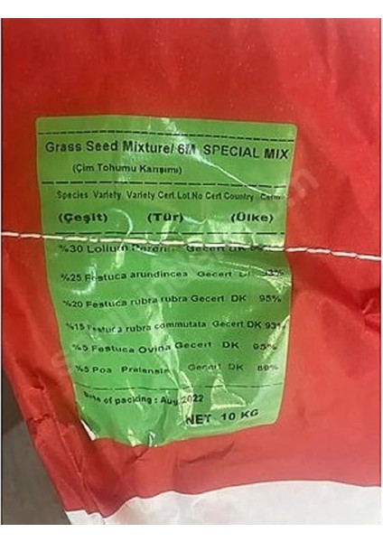 Tohumu Ithal 6'li Karışım Eco Planet Seed 6-M Mix Imar ve Tamir Çimi (1 kg Şeffaf Pakette) fiyatları