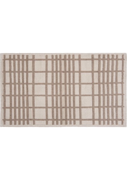 Soft Roger 2'li Banyo Paspası - Ekru / Bej - 60X100 cm + 50X60 cm