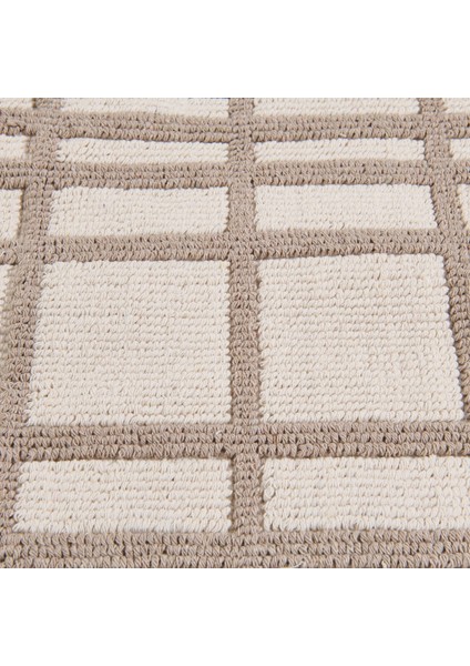 Soft Roger 2'li Banyo Paspası - Ekru / Bej - 60X100 cm + 50X60 cm modelleri