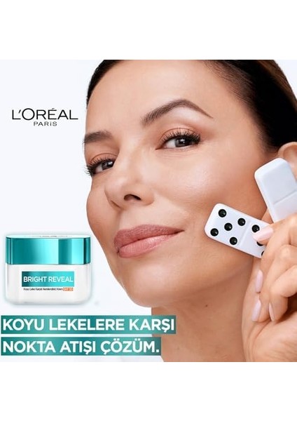 L&apos;oréal Parıs Bright Reveal Koyu Leke Karşıtı, Cilt Tonu Eşitleyici SPF50 Nemlendirici Krem Niasinamid 50 ml modelleri