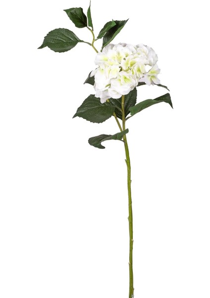 Yapay Çiçek Islak Dokulu Ortanca Beyaz Tek Dal 110 Cm.