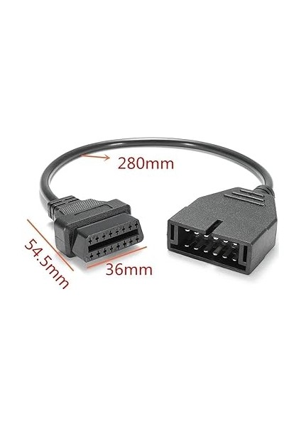 Gm 12 Pin Obd2 Uzatma Kablosu Obd-Obd2 16 Pin Konnektör Adaptörü Arıza Tespit Cihazı Ara Kablo modelleri