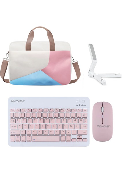 Samsung S11 Ultra 14.6 Inch Tablet Için Tablet Çanta + Bluetooth Klavye + Mouse + Tablet Standı Siyah- AL4233