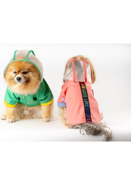 Köpek Kedi Şeffaf Yağmurluk