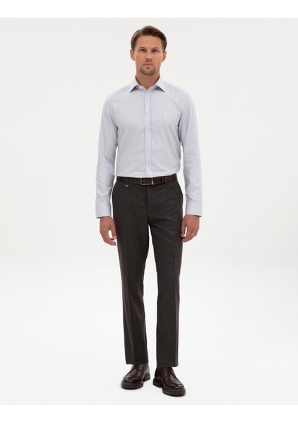 Erkek Kahverengi Slim Fit Kumaş Pantolon 50314543-VR029