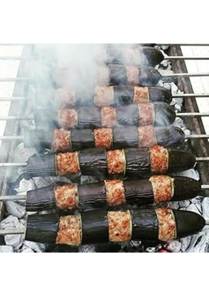 Patlıcan Kebap Şişi Sebze Şişi Transmisyon Demir 8 mm Kare Kalınlık (5 Adet) fiyatları