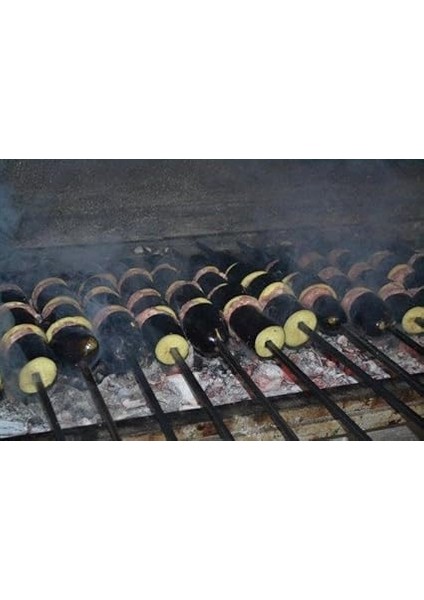 Patlıcan Kebap Şişi Sebze Şişi Transmisyon Demir 8 mm Kare Kalınlık (5 Adet) fırsatları