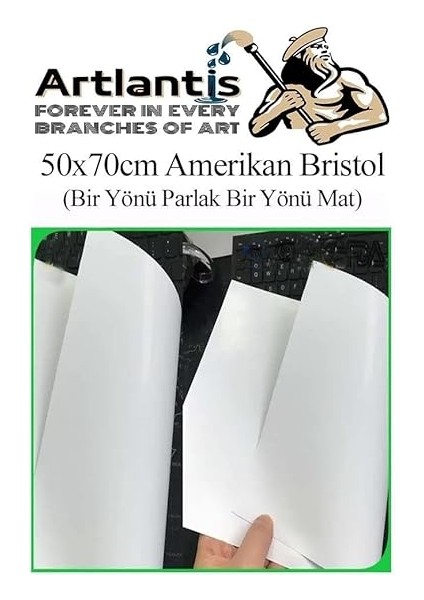 Bristol Karton 35X50 cm 10 Adet 220 gr Bir Tarafı Parlak Bir Tarafı Mat Kağıt Biristol Karton modelleri