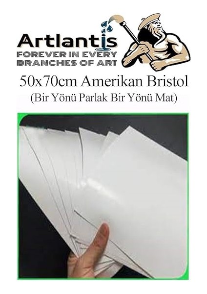 Bristol Karton 35X50 cm 10 Adet 220 gr Bir Tarafı Parlak Bir Tarafı Mat Kağıt Biristol Karton fırsatları