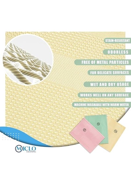 Cleanıng | Mikrofiber Temizlik Bezi 3'lü Set | Sihirli Bez | Cam, Ayna Bezi | Soft Seri modelleri