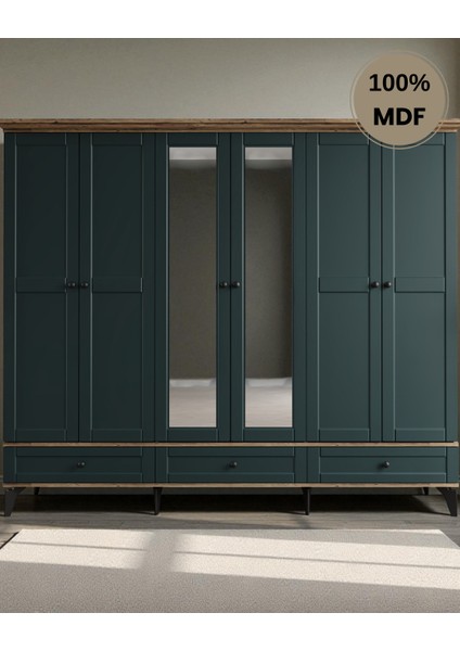 Silva 6 Kapaklı Çekmeceli Mdf Gardırop fiyatları