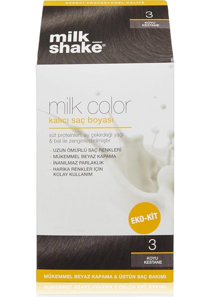 Milk Shake Milk Color Eko Kit Saç Boyası 3 (0.5 G) modelleri
