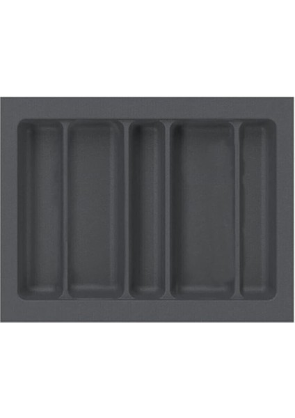 65X49 Cm. 5 Bölmeli Gri Çekmece Içi Düzenleyici Kepçelik (60 * 40 Cm'e Kadar Kesilebilir) Maket Bıçağı Hediyeli