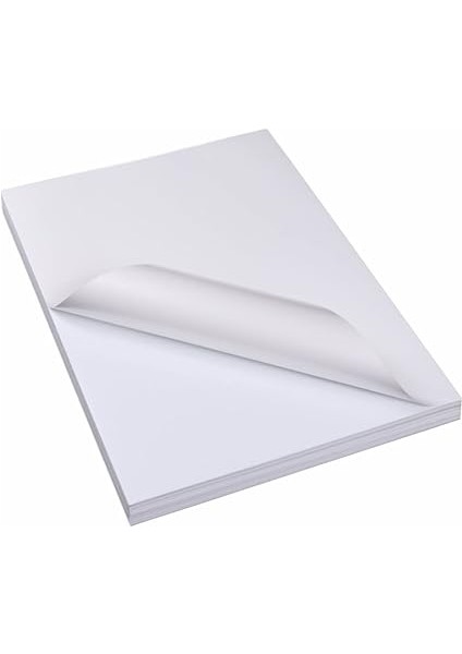 ve Laser Uyumlu Sticker Güçlü Yapışkanlı 50 Adet A4 Etiket Kağıdı Mat Yüzeyli 120GSM indirimleri