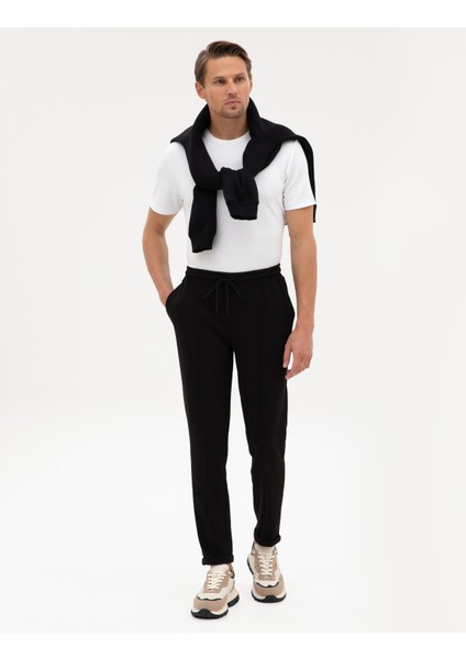 Erkek Siyah Slim Fit Eşofman Altı 50314209-VR046