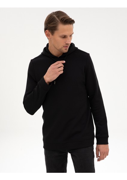 Erkek Siyah Regular Fit Sweatshirt 50312232-VR046 modelleri