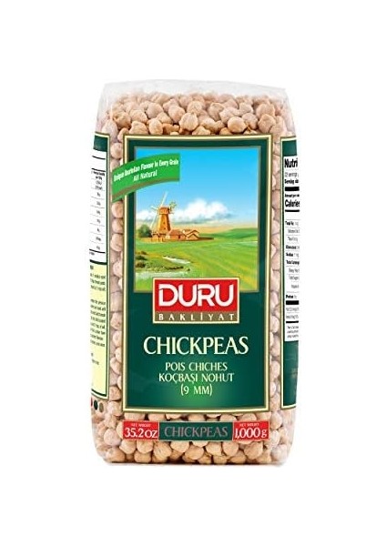 Duru Bakliyat Koçbaşı Nohut 9 MM,1000 gr
