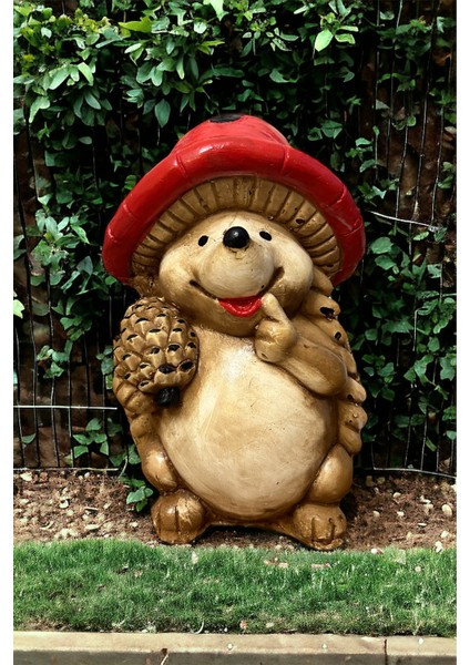 Dekoratif 30CM Beyaz Benekli Kirpi Ev Balkon Bahçe Dekorasyonu Bohem Heykel Biblo