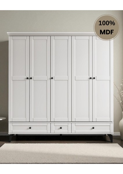 Silva 5 Kapaklı Çekmeceli Mdf Gardırop fiyatları
