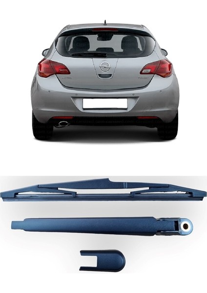 Opel Astra J 2009-2017 Uyumlu Arka Cam Silecek Kolu ve Süpürgesi Kapak Takım 1273094 13256920