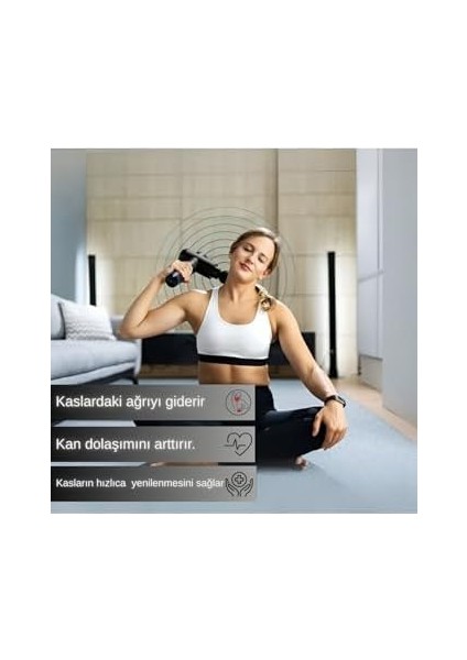 Tiffany Şarjlı Masaj Tabancası, 4 Başlıklı Masaj Aleti TP-1030 - Pembe