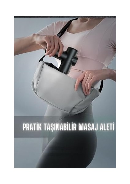 Tiffany Şarjlı Masaj Tabancası, 4 Başlıklı Masaj Aleti TP-1030 - Pembe fiyatları