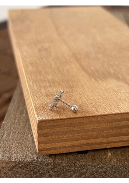 925 Ayar Gümüş Fatma Ana Eli Kıkırdak Helix Tragus Piercingi Gümüş Piercing modelleri